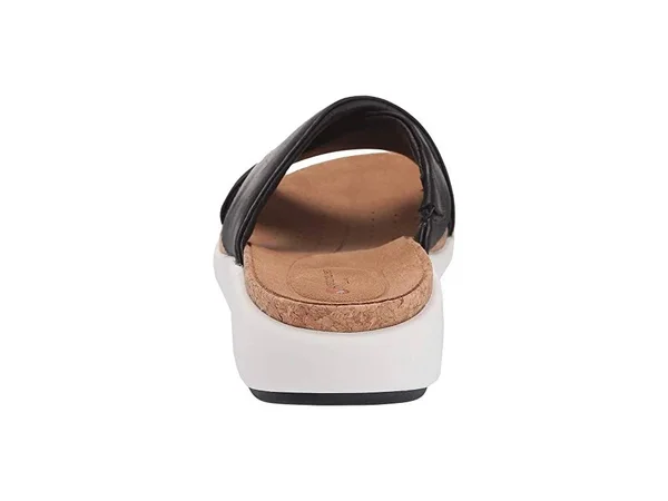 Clarks Women's Un Bali Go Slide Black Leather 7