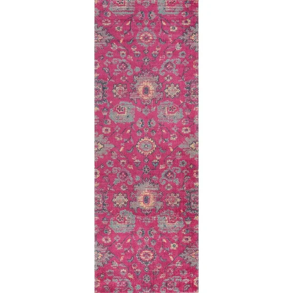 Momeni Jewel JW-01 Pink Rug - 2 ft 7 in x 7 ft 6 in Runner