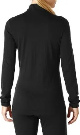 Rei Co-op Women's Merino Midweight Half-Zip Base Layer Top Black L