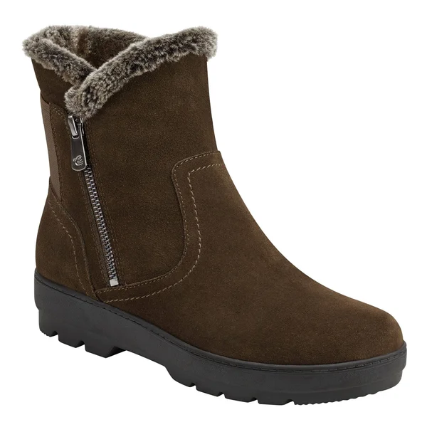 Easy Spirit Women's Adabelle Bootie - Size: 9.5, Dark Green Suede