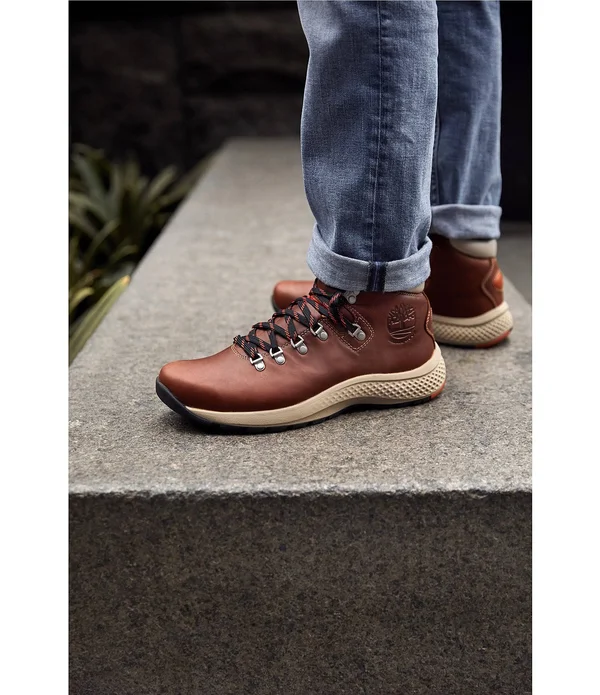 Timberland Flyroam Trail Low Leather/Mesh 8 Men's Dark Brown