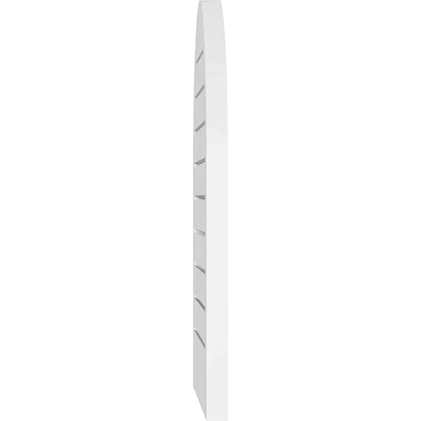 Ekena Millwork GVPRT16X2402SF 16x22W x 24x22H Round Top Surface Mount PVC Gable Vent: Functional - w/ 2x22W x 1-1/2x22P Brickmoul