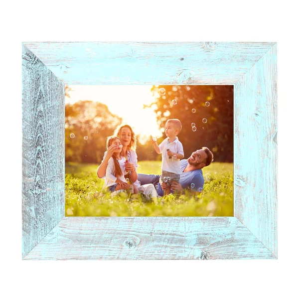 BarnwoodUSA - Farmhouse Picture Frame with 3 inch Wide Frame, 100% Reclaimed Wood (8.5x11, Robins Egg Blue)