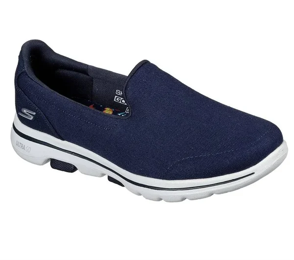 Skechers Women's GOwalk 5 - Fruitful Athletic Shoes, Navy 7.0