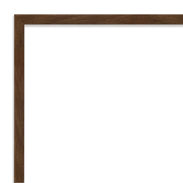 Amanti Art Carlisle 19 in. x 25 in. Rustic Rectangle Framed Brown Narrow Bathroom Vanity Wall Mirror, Matte Brown