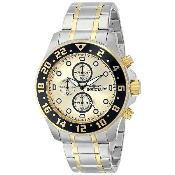 Invicta 15940 Men's Specialty Quartz Chronograph Gold Dial Two Tone Steel Watch