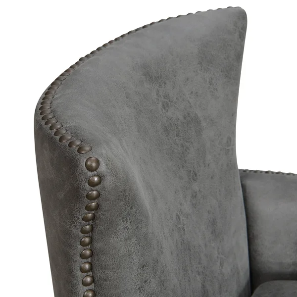 Copper Grove Fatumanongi Transitional Nailhead Accent Chair - Fog