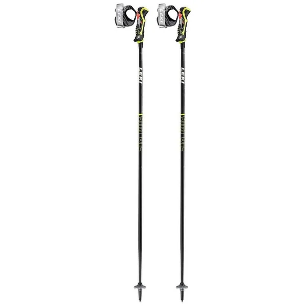 Leki Airfoil 3D Ski Poles Black Green, 125cm 50in