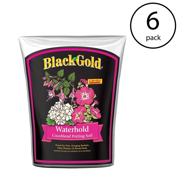 SunGro Black Gold Waterhold Cocoblend Potting Soil Mix - 2 Cubic ft Bag (10 Pack)