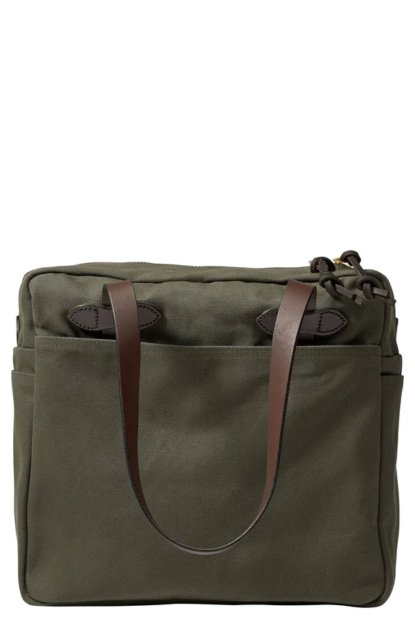 Filson Tote Bag with Zipper Otter Green