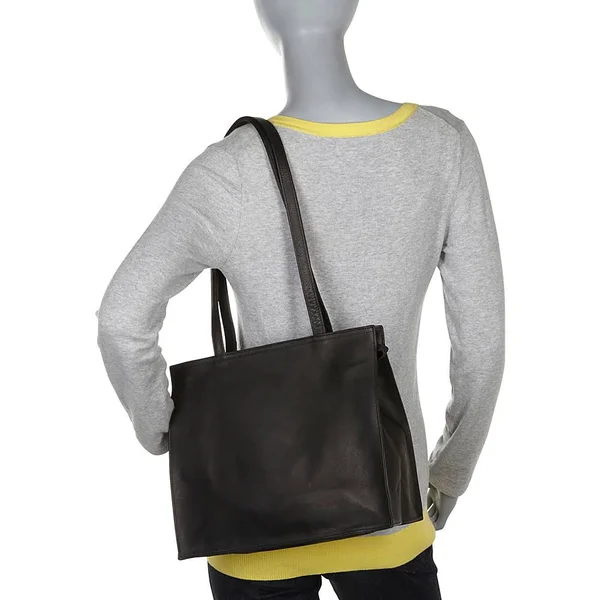 Royce All Purpose Tote Leather Carrying Bag - Black