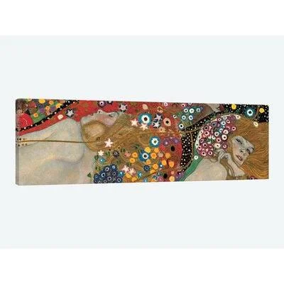 &Sea Serpents - Detail I& by Gustav Klimt Graphic Art Print on Wrapped Canvas East Urban Home Size: 16x22 H x 48x22 W x 1.5x22 D