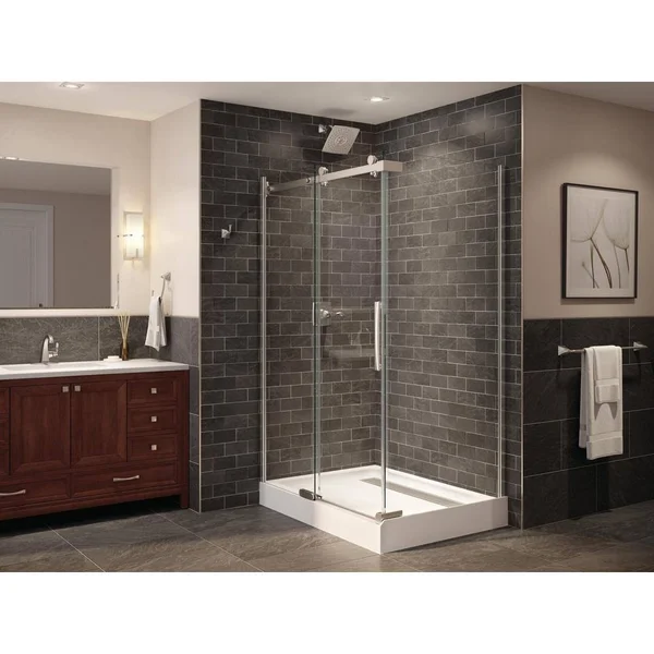 Delta 36 in. x 48 in. Single Threshold Corner Shower Base in White