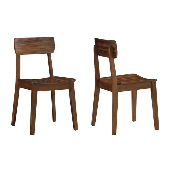 Boraam Ind. Hagen Zebra Series Chair (Set of 2), Size: Rich Walnut, Brown