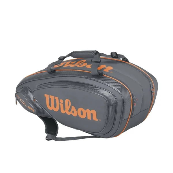 Wilson Tour V 9 Pack Grey/Orange Tennis Bag
