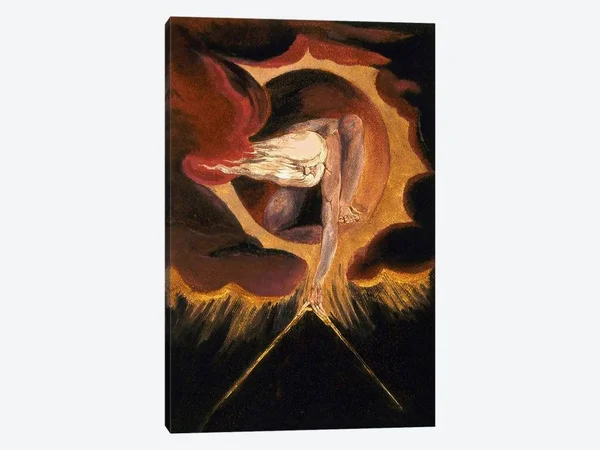 William Blake Canvas Prints - The Ancient of Days (Illustration from Europe A Prophecy Copy B) - 1795