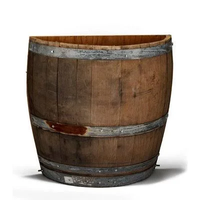 Albina Wood Barrel Planter Millwood Pines
