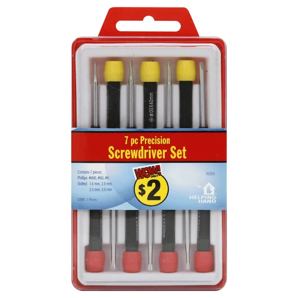 Home Center Helping Hand 7 Pc Screwdriver Set - Precision