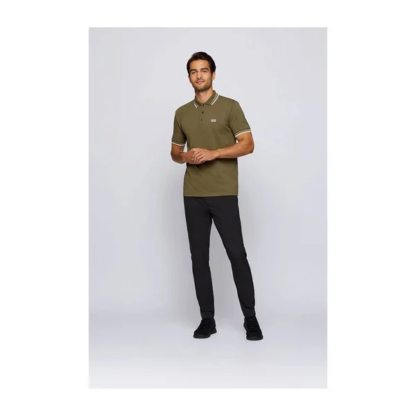 Boss Paddy Polo Shirt - Open Green X-Large 100% Cotton Adult Mens