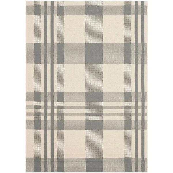 Safavieh Courtyard Area Rug CY6201 Beige - Blue, 6& 7x22 x 9& 6x22