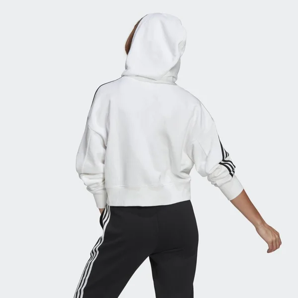 Adidas Originals Women's Short Hoodie - Large, White