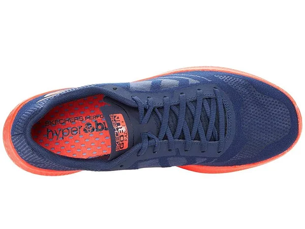 Skechers Men's GOrun Razor+, Navy/Coral