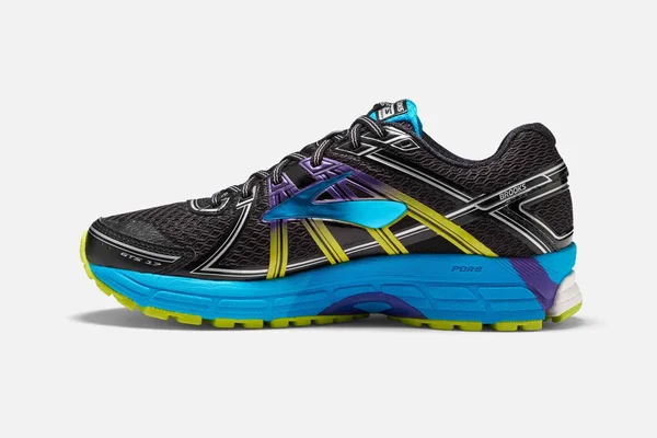 Brooks Women's Adrenaline GTS 17 Running Shoes Black - Hawaiian Ocean, Lime Punch 6.5, B