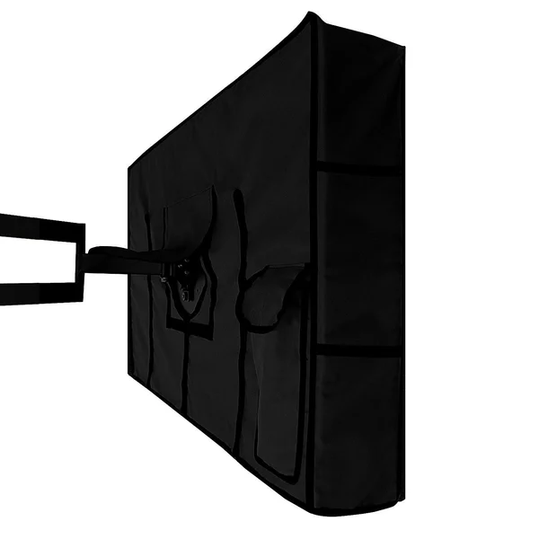 Khomo Gear Outdoor TV Cover 40x22 - 42x22 inch Black with Clear Front Universal Weatherproof Protector