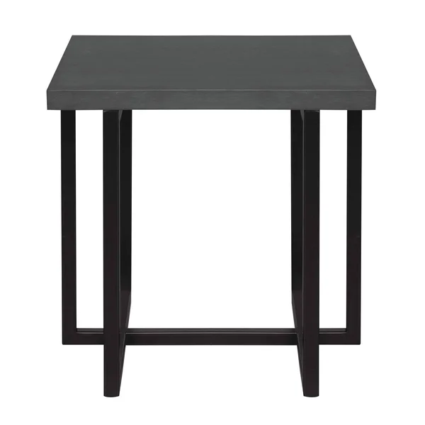Armen Living Logan Black Grey End Table