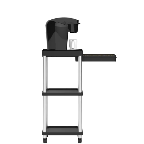 Mind Reader Valet - Trolley - 3 shelves - metal - high impact polystyrene (HIPS) - black
