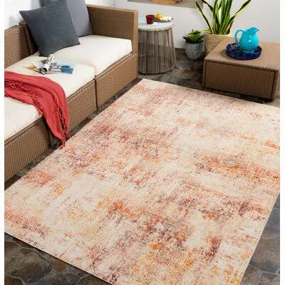 Norwood Abstract Rust Indoor, Outdoor Use Area Rug Williston Forge Rug Size: Rectangle 6&7x22 x 9&