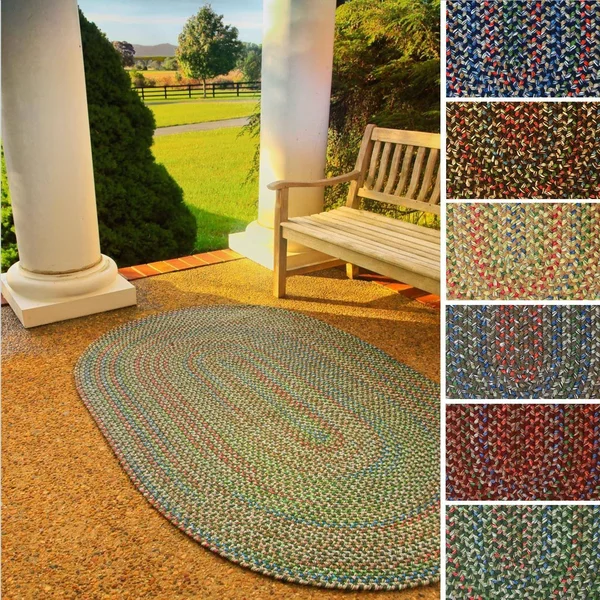Rhody Rug Katie Indoor/Outdoor Braided Rug (Brown - 7& x 9& Oval)