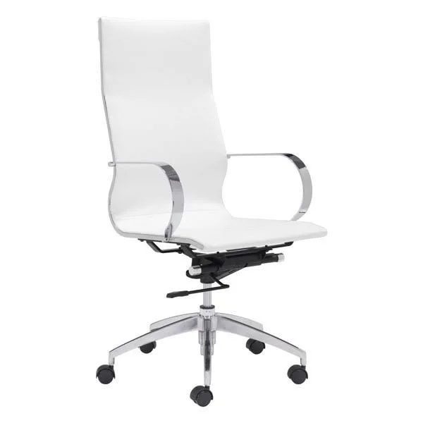Zuo Glider High Back Office Chair (White)