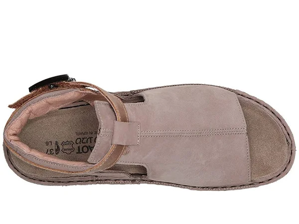 Naot Women's Verbena, Stone Nubuck Latte Brown Leather Size: 39 M
