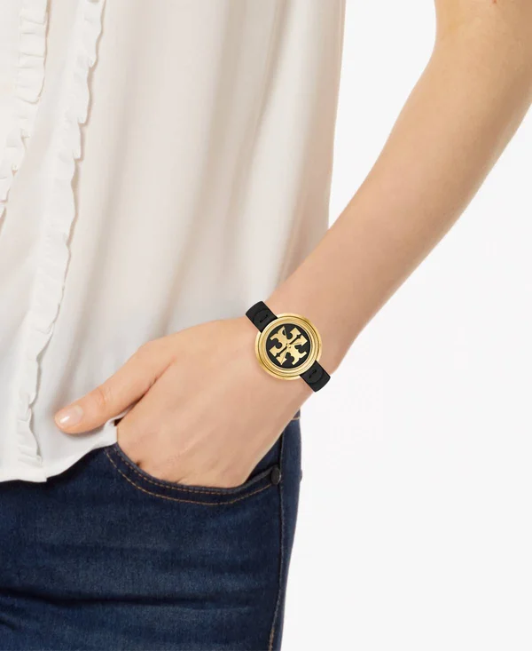 Tory Burch The Miller Leather Strap Watch - 36mm - Black