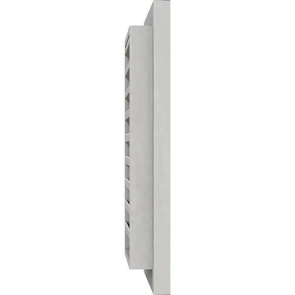 Ekena Millwork GVWVE14X1400RFPWR 14x22W x 14x22H Vertical Gable Vent (19x22W x 19x22H Frame Size): Primed - Functional, Rough Saw