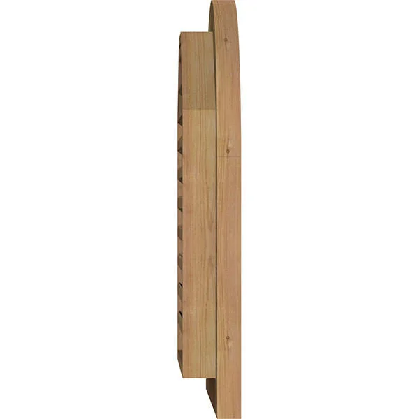 Ekena Millwork GVWRT12X3000RFUWR 12x22W x 30x22H Round Top Gable Vent (17x22W x 35x22H Frame Size): Unfinished, Functional, Roug