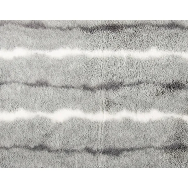 50x22 x 70x22 x 2x22 Grey-White, Faux Fur - Throw