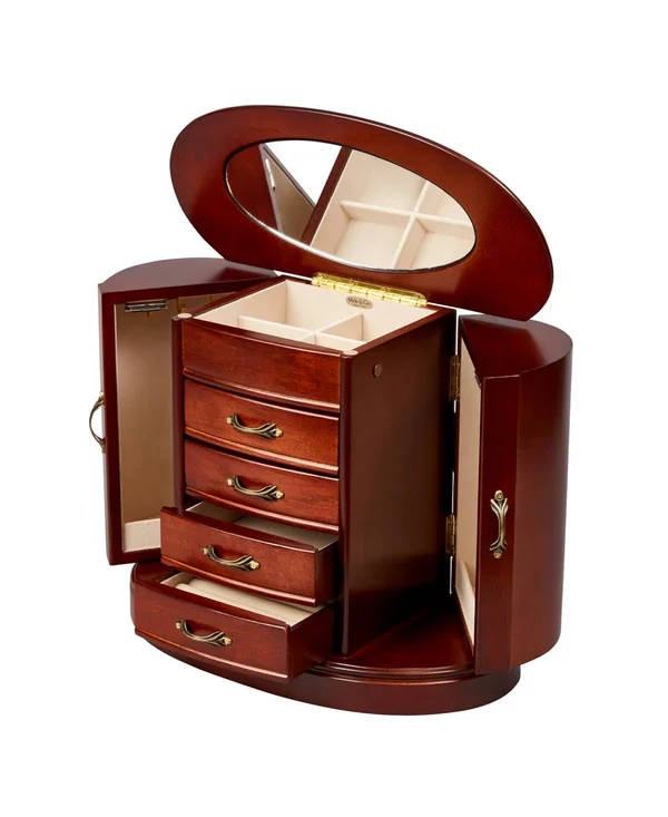 Mele & Co. Heloise Wooden Jewelry Box (Walnut Finish)