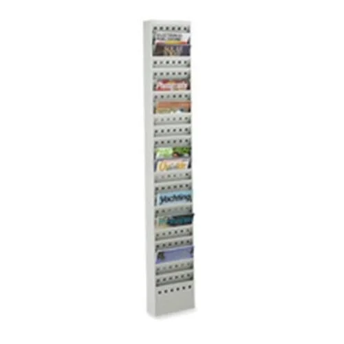 Safco Products Company Saf4322Gr Magazine Rack- 23 Pockets- Steel- 9.