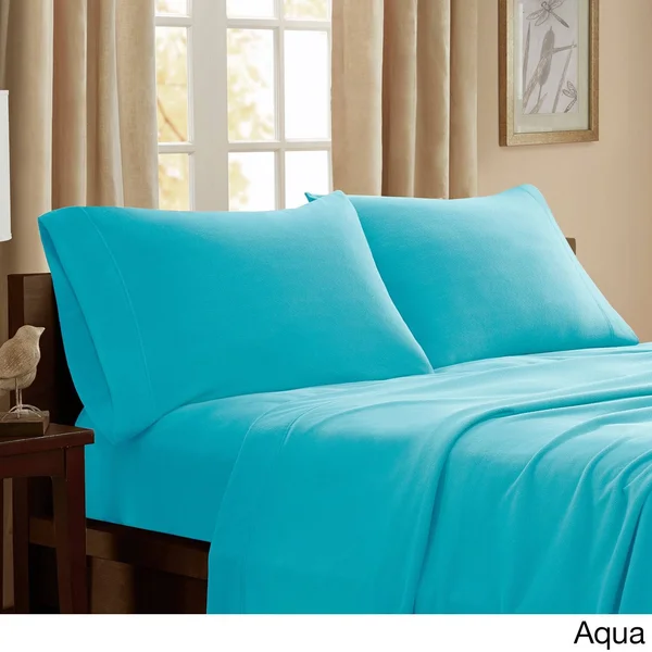 Porch & den Herron Stain Resistant Fleece Bed Sheet Set - King - Mink