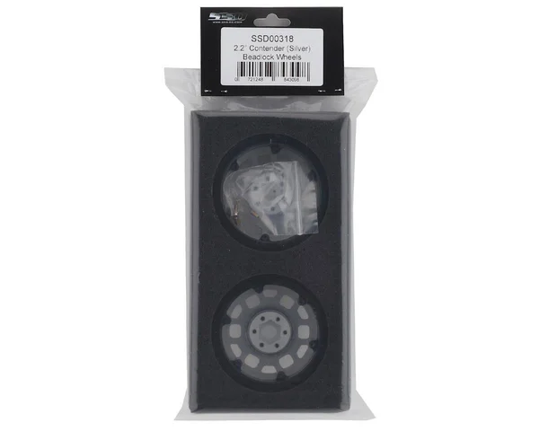 SSD RC 2.2” Contender Beadlock Wheels (Silver) 00318