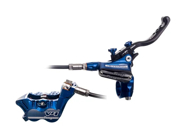 Hope Tech 3 V4 Disc Brake and Lever - Hydraulic, Post Mount Rear, Red