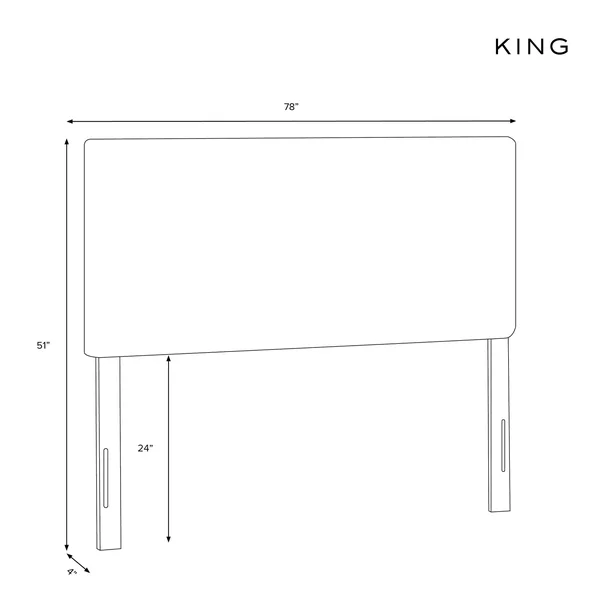 Layla King Pleated Headboard - Quick Ship - Gray