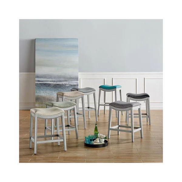 Grover Fabric Counter Stool - Lyon Light Green