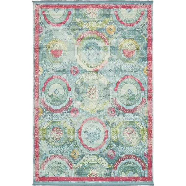 Unique Loom Coppelia Baracoa Area Rug - 5& 5 x 8& (Turquoise)