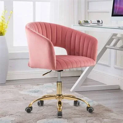 Gracyn Task Chair Gold Flamingo Upholstery Color: Pink