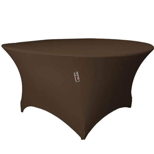 La Linen Round Spandex Tablecloth 48x22 x 30x22 High, Red