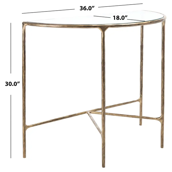 Safavieh Jessa Forged Metal Console Table Brass, 36x22 x 18x22 x 30x22