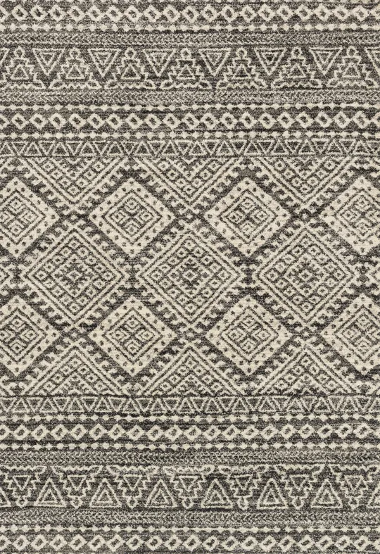 Loloi Emory EB-08 9&2x22 x 12&7x22 Graphite - Ivory Rug
